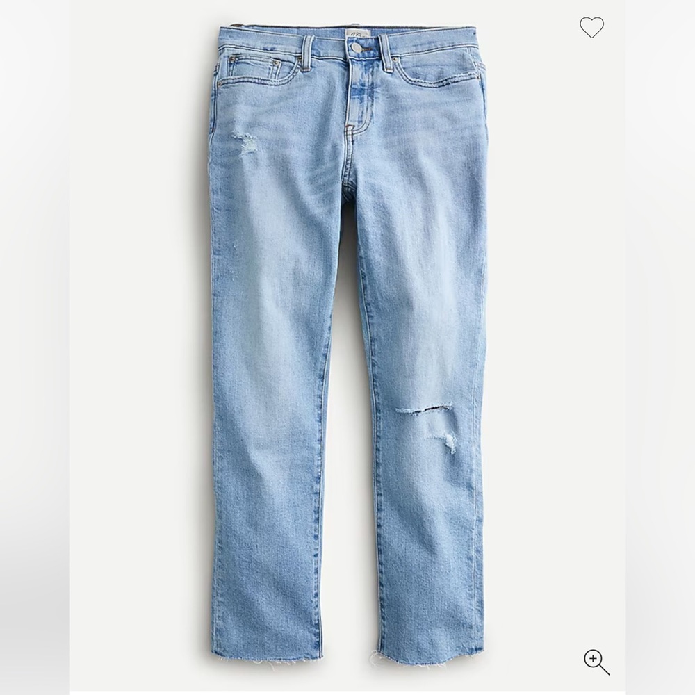 J Crew slim broken in ripped boyfriend Jean